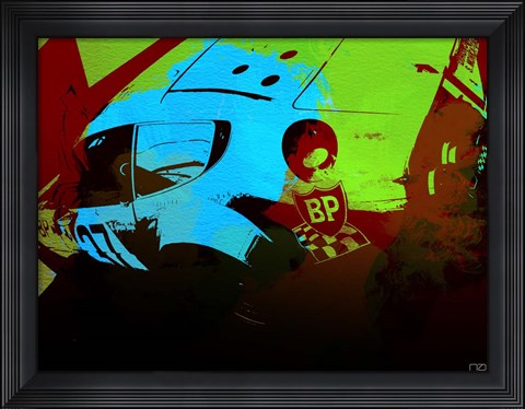 Framed Ferrari Watercolor 2 Print
