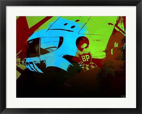 Framed Ferrari Watercolor 2 Print