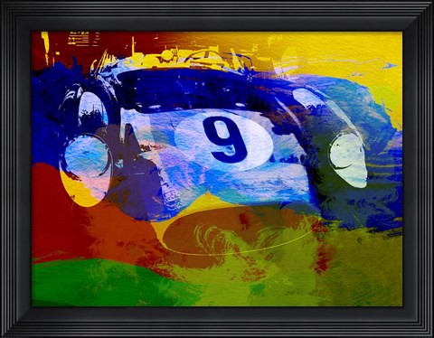 Framed Ferrari Testarossa Watercolor Print