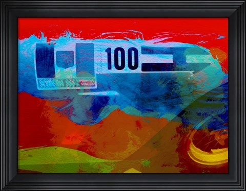 Framed Aston Martin Watercolor Print
