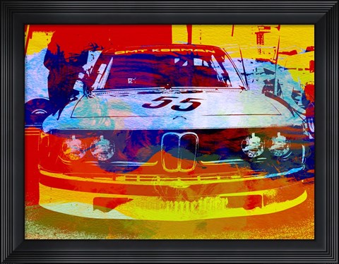 Framed BMW Racing Watercolor Print