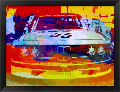 Framed BMW Racing Watercolor Print