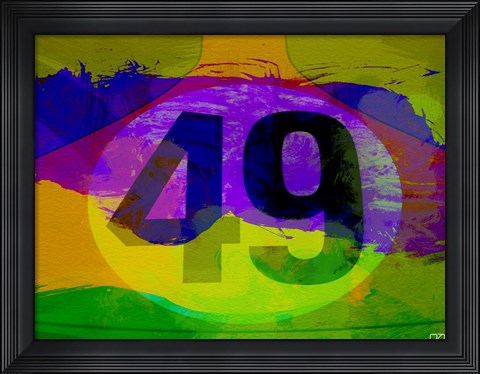 Framed Number 49 Porsche Watercolor Print