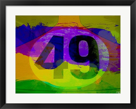 Framed Number 49 Porsche Watercolor Print