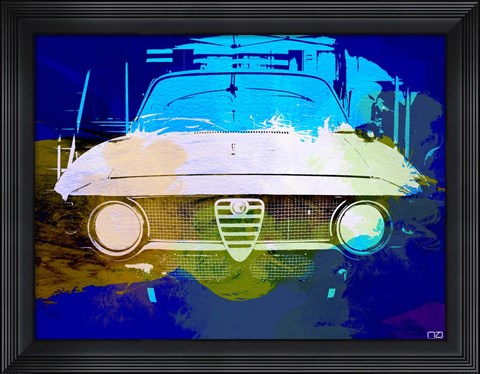 Framed Alfa Romeo Watercolor Print