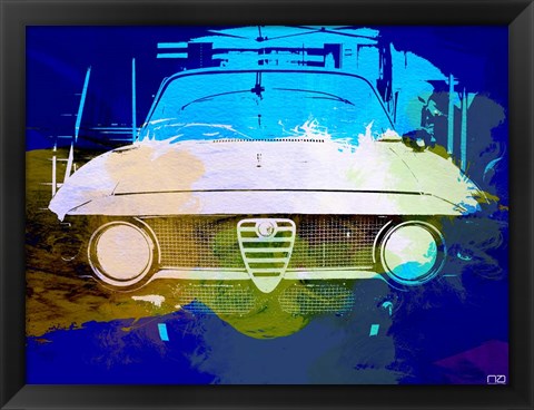 Framed Alfa Romeo Watercolor Print