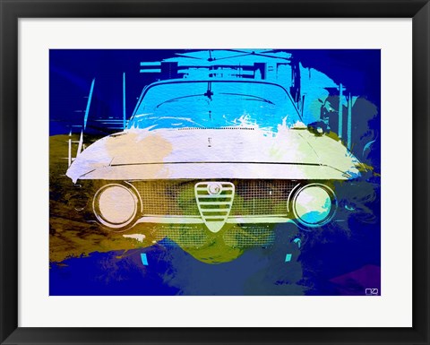 Framed Alfa Romeo Watercolor Print