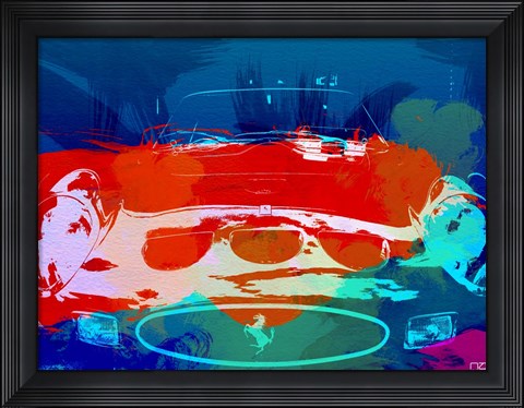 Framed Ferrari 250 GTO Watercolor Print