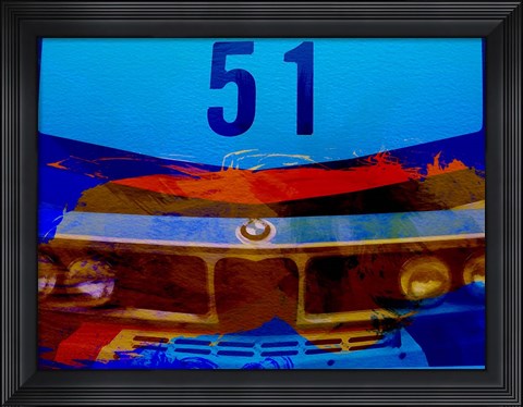 Framed Bmw Racing Colors Print