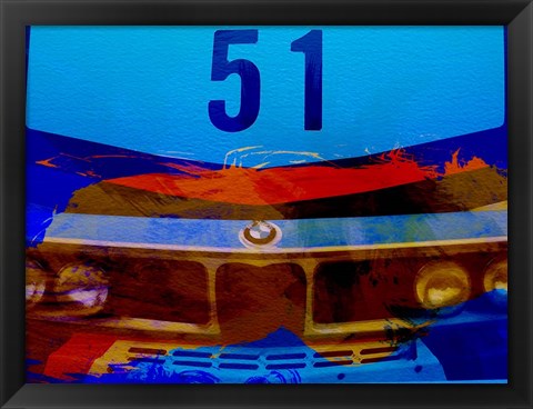 Framed Bmw Racing Colors Print