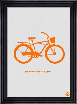 Framed My Other Car Is A Bike Print