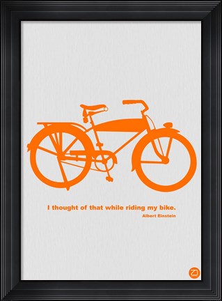 Framed I Thought Of That While Riding My Bike Print