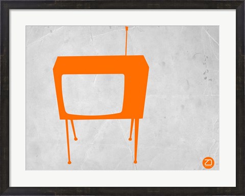 Framed Orange TV Vintage Print