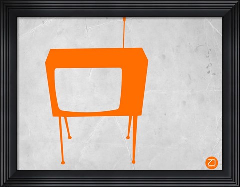 Framed Orange TV Vintage Print