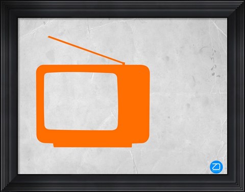 Framed Orange TV Vintage Print