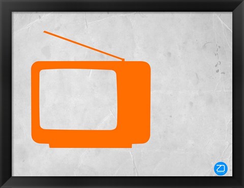 Framed Orange TV Vintage Print