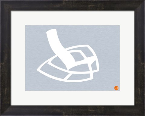 Framed White Rocking Chair Print