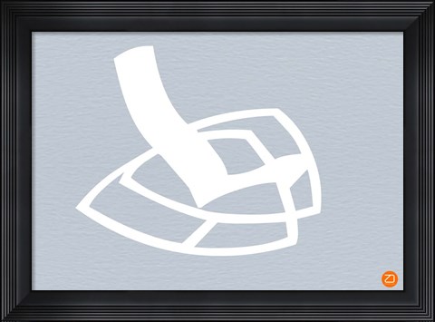 Framed White Rocking Chair Print