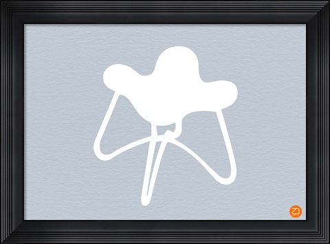 Framed White Stool Print