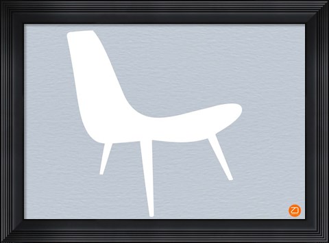 Framed White Lounger Print