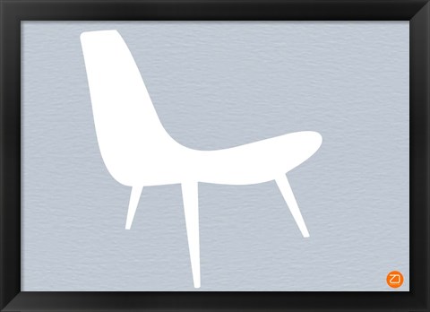 Framed White Lounger Print