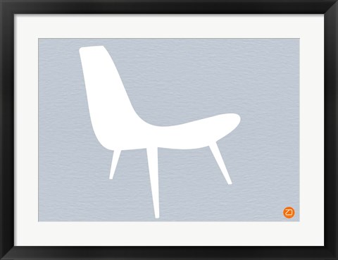 Framed White Lounger Print