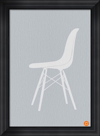 Framed Eames White Chair Print