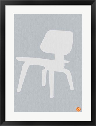 Framed Eames White Plywood Chair Print