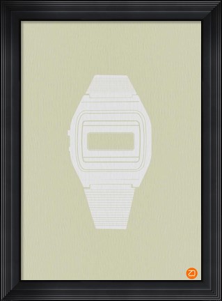 Framed White Electronic Watch Print