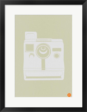 Framed White Polaroid Camera 2 Print