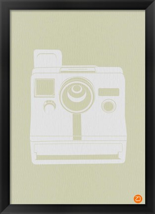 Framed White Polaroid Camera 2 Print