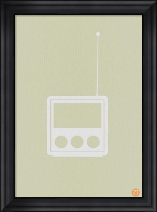 Framed Wooden Radio Print