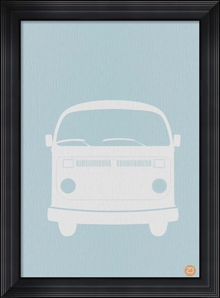 Framed VW Bus Blue Print