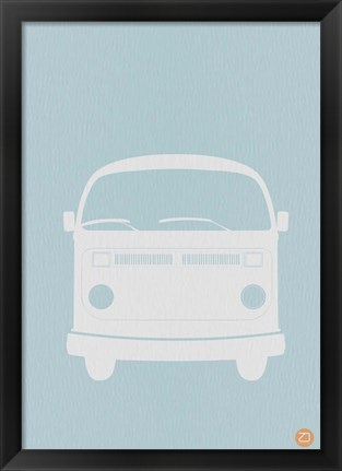 Framed VW Bus Blue Print