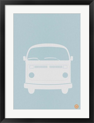 Framed VW Bus Blue Print