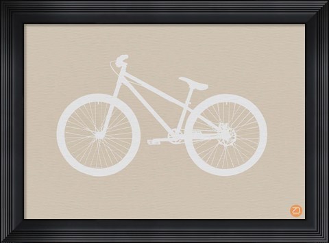 Framed Bicycle Brown Print