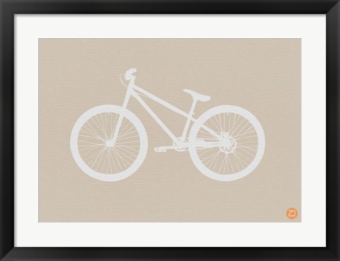 Framed Bicycle Brown Print