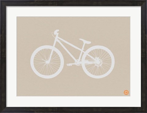 Framed Bicycle Brown Print
