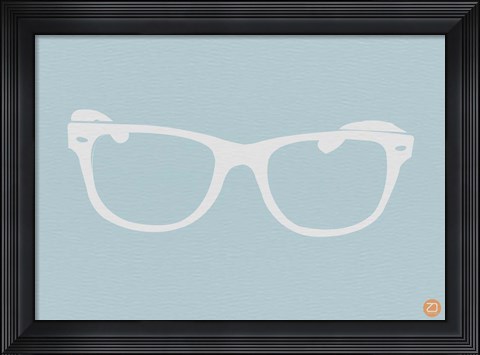 Framed White Glasses Print