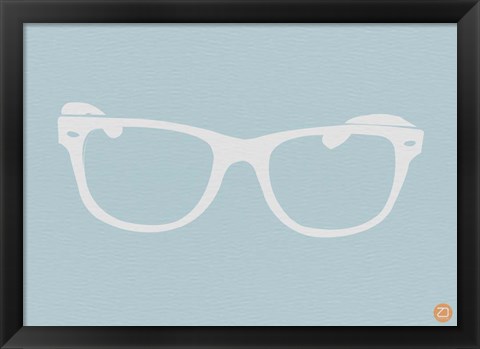 Framed White Glasses Print