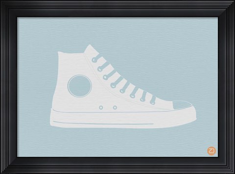 Framed White Shoe Print