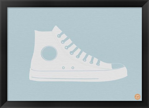 Framed White Shoe Print