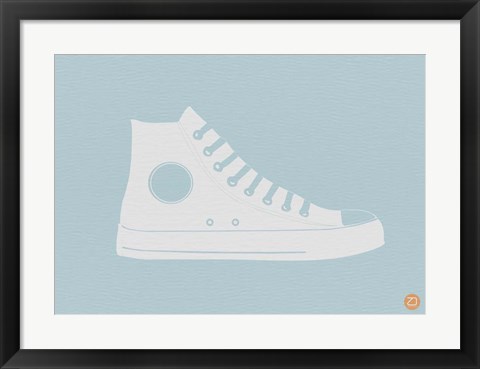 Framed White Shoe Print