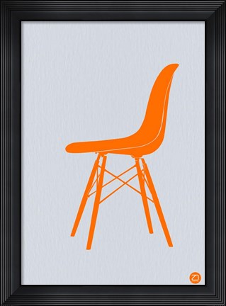 Framed Orange Eames Chair Print