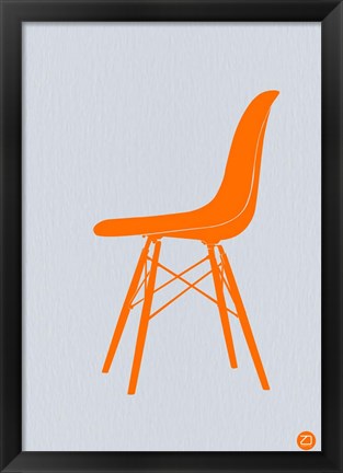 Framed Orange Eames Chair Print