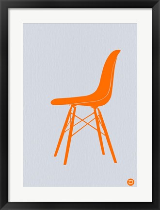 Framed Orange Eames Chair Print