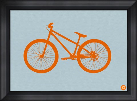 Framed Orange Bicycle Print