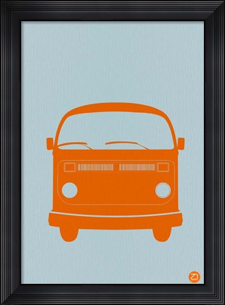 Framed Orange VW Bus Print