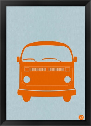 Framed Orange VW Bus Print