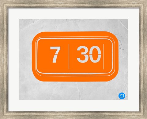 Framed Orange Alarm Clock Print